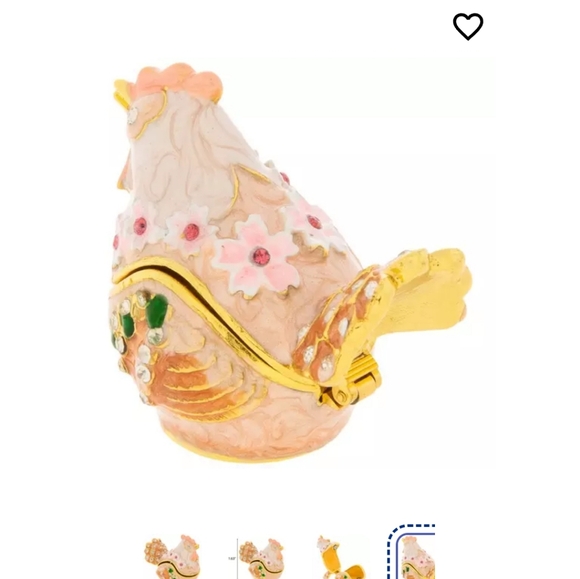 Pink Chicken Rhinestone Jewelry Box - Picture 7 of 7